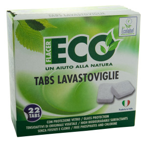 ECOFLACER TABS LAVASTOVIGLIE tablety do myčky nádobí 22 ks